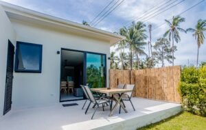 Le Cottage Blue Cyan de la résidence Blue Cyan Cottage sur l’île de Koh Samui en Thaïlande du Sud.