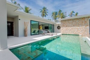Piscine de la villa MAIA chez Blue Cyan Cottage (location vacances), située a Maenam sur l’île de Koh Samui en Thaïlande du sud.